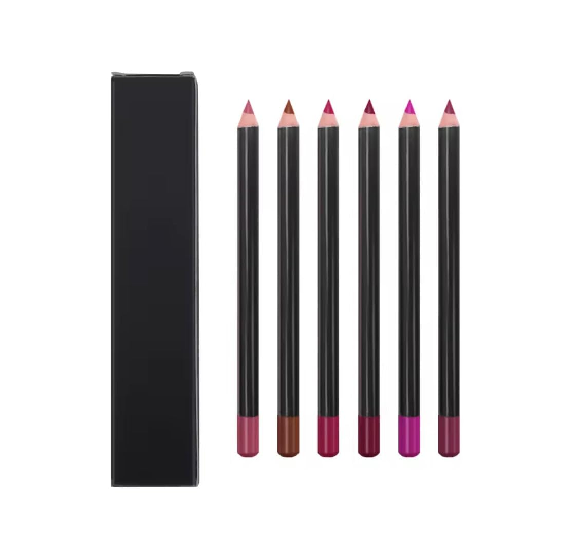 6pc Professional Matte Lip Liner Set, Long-Lasting, Smudge-Proof, Precision Application