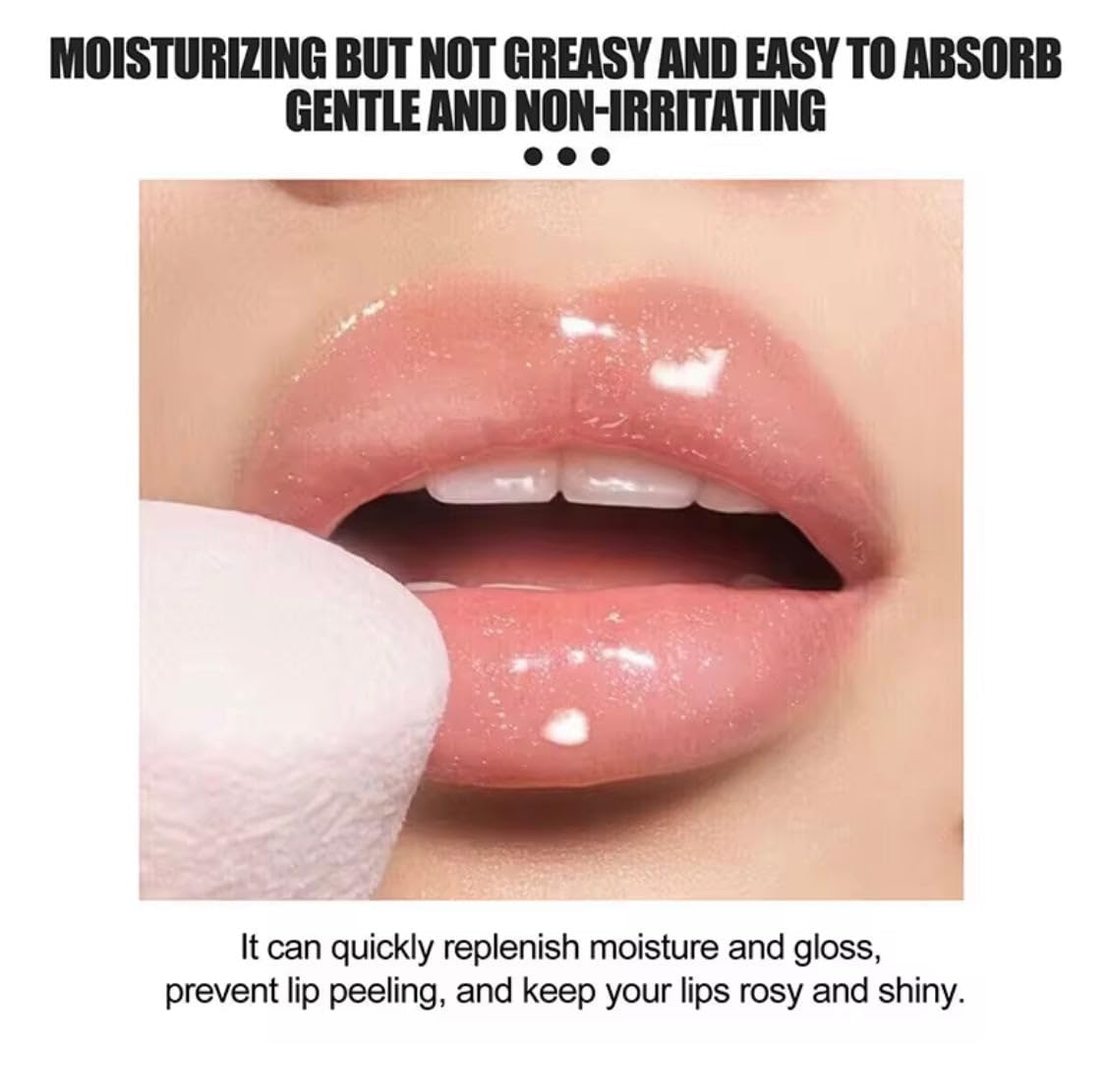 Mineral-Infused Lip Balm Glaze, Plumping Oil Gel, Moisturizing Formula, 0.5 oz