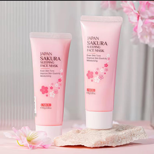 Japan Face Mask with Cherry Blossom Essence Hydrating Soothing Brightening Sheet Mask for Glowing Skin Korean Skincare Moisture Boost Facial Mask Natural Ingredients for All Skin Types
