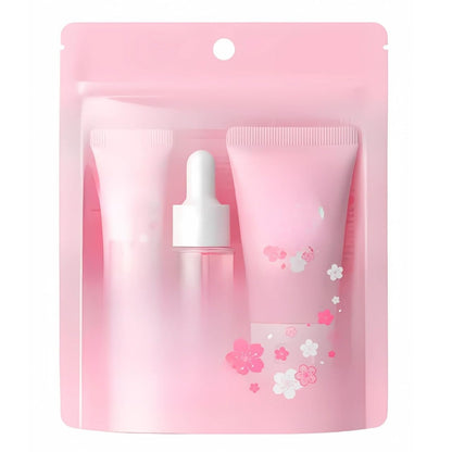 JazzyPlace Japanese Skin Care Set – Infused with Cherry Blossom Extract, Collagen Set for Kids with Cleanser,Serum,Cream, Skin Moisturizing Kit for a Soft Glow| Pack of 3
