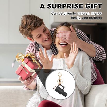 Mini cup tumbler keychain Stanley cup keychain suitable for backpacks, women's wallet accessories coins lipstick lip balm