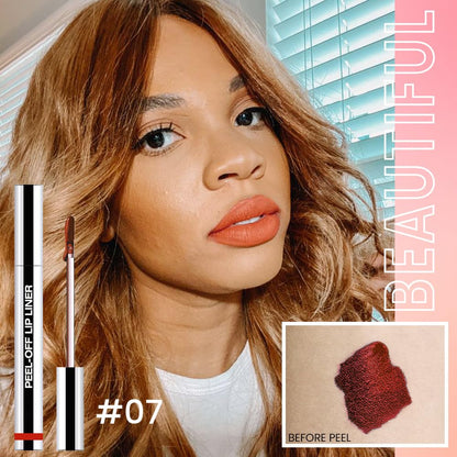 Hxssll Peel Off Lip Stain,Peel off Lip Liner Stain,Long Lasting Waterproof and Transfer Proof,Nude Peel Off Lip Tint Peel Off Lip Finish Highly Pigmented Tattoo Lip Tint Stain