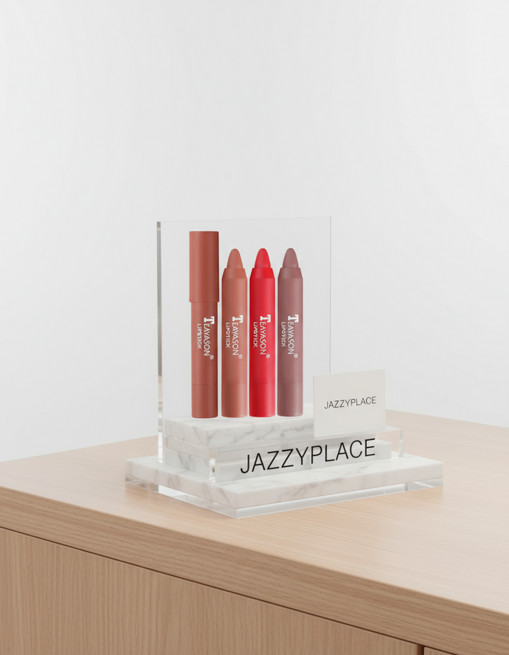 Matte Lip Crayon – Soft Velvet Lipstick Pencil for Smooth, Long-Lasting Color | Lightweight, Non-Drying Formula | Precision Glide Twist-Up Lipstick