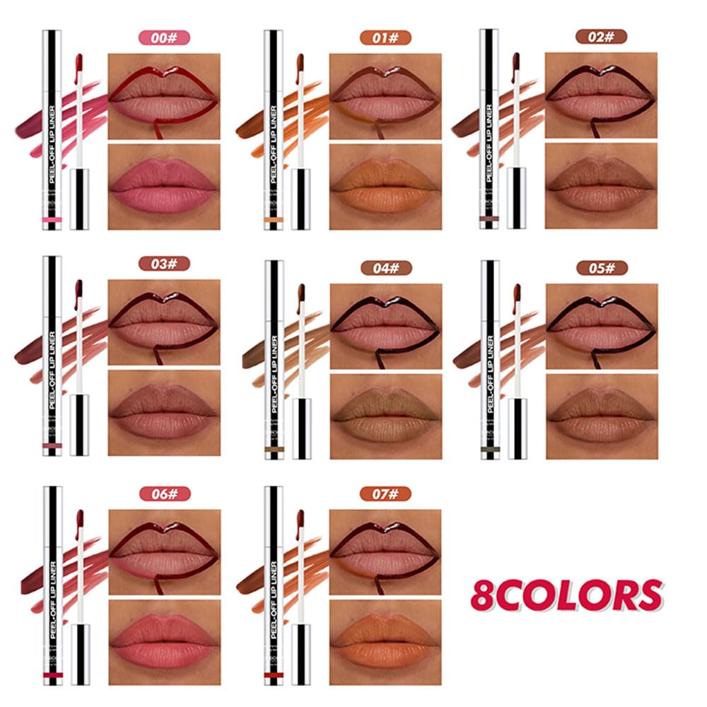 Hxssll Peel Off Lip Stain,Peel off Lip Liner Stain,Long Lasting Waterproof and Transfer Proof,Nude Peel Off Lip Tint Peel Off Lip Finish Highly Pigmented Tattoo Lip Tint Stain