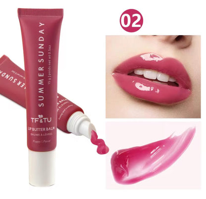 Mineral-Infused Lip Balm Glaze, Plumping Oil Gel, Moisturizing Formula, 0.5 oz