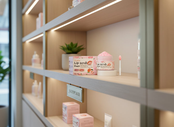 Peach Lip Scrub – Gentle Exfoliating Lip Treatment for Dry & Chapped Lips | Softening, Hydrating & Lip Repair (30g)