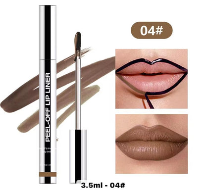 Peel Off Lip Stain, Waterproof & Transfer-Proof Lip Tint, 7 Colors, Long Lasting Matte Finish, Non-Stick Cup Lip Liner