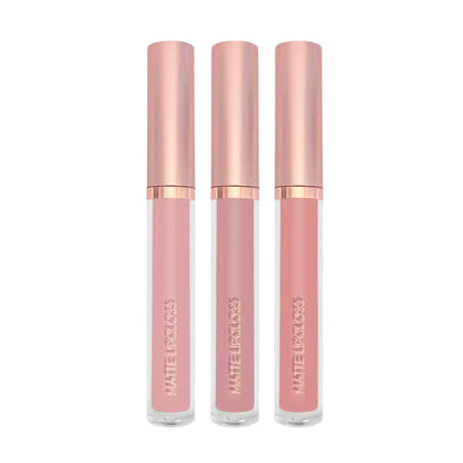 3Pcs Lip gloss Collection Makeup Set, Shiny Smooth Soft Liquid Lip Glosses Lip Stain