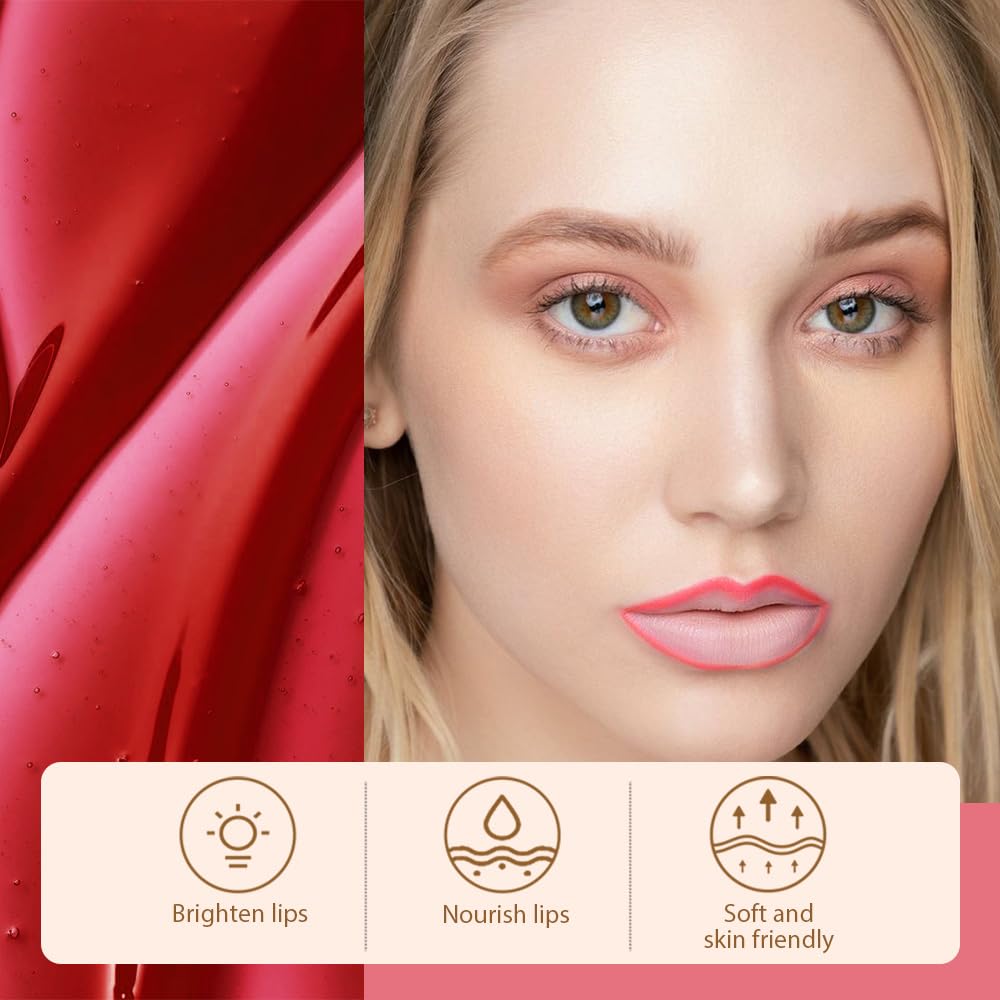 JUAAZIN Silky Smooth Retractable Matte Lip Liner Pencil for Women, Long Lasting, All Skin Types