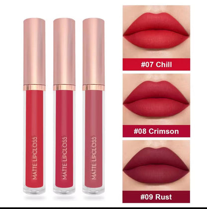 3Pcs Lip gloss Collection Makeup Set, Shiny Smooth Soft Liquid Lip Glosses Lip Stain