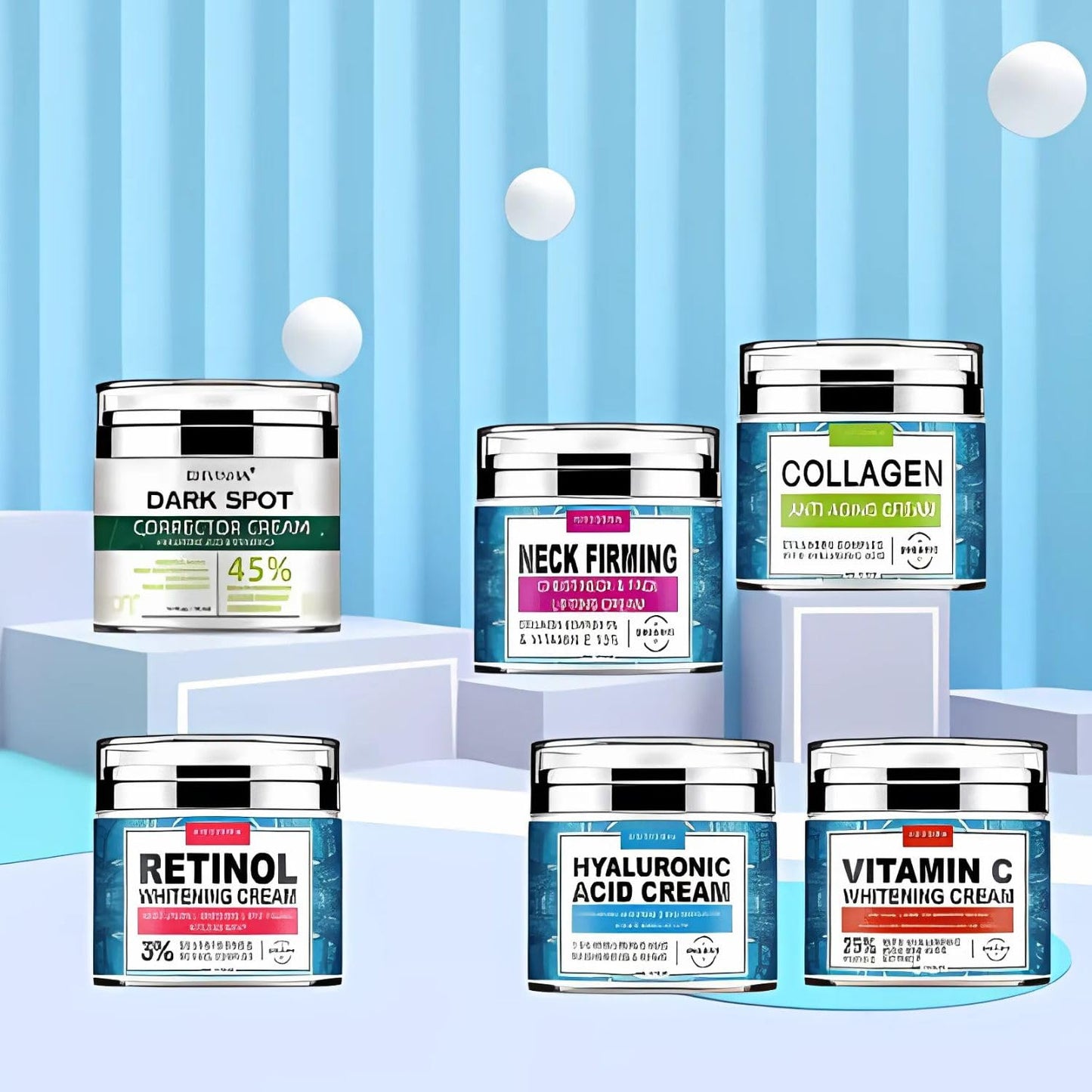 JazzyPlace Collagen anti wrinkle face cream for Face - Instant Face Lift Cream Moisturizer Particle Face Cream For Men & Women, Anti Aging Face Cream | 1.7 fl oz/50 ml Skin Moisturizer