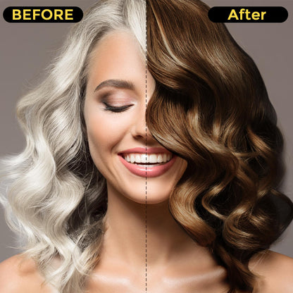 Hair Dye Shampoo 3 in 1 for Gray Hair, Herbal Ingredients Natural Shampoo Hair Dye for Women Men