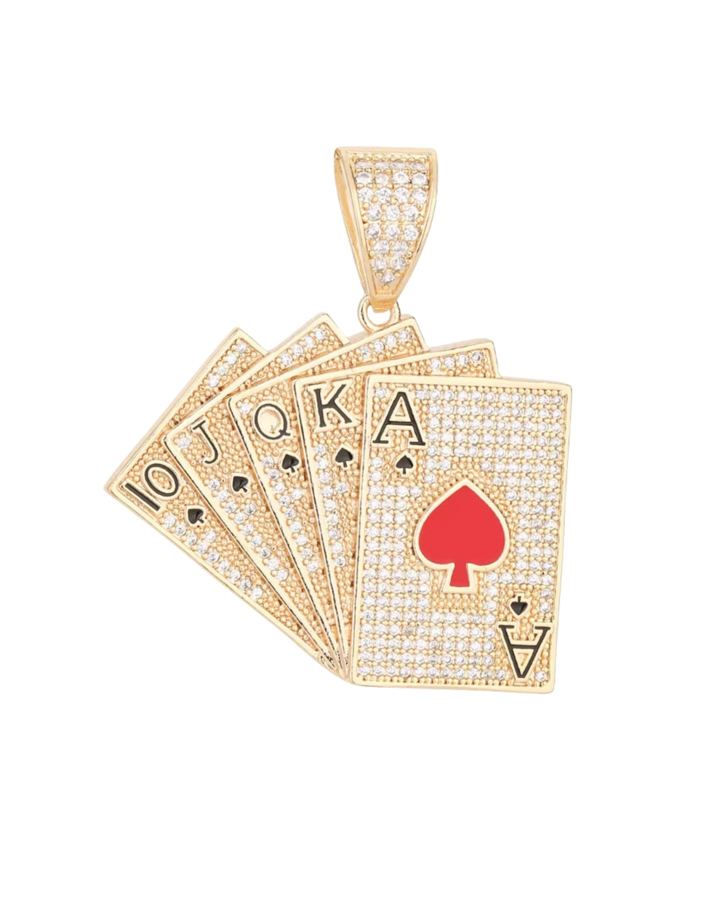 Jewelry Necklace, Logo Design, Luxury Fashion Accessories Playing Cards Pendant