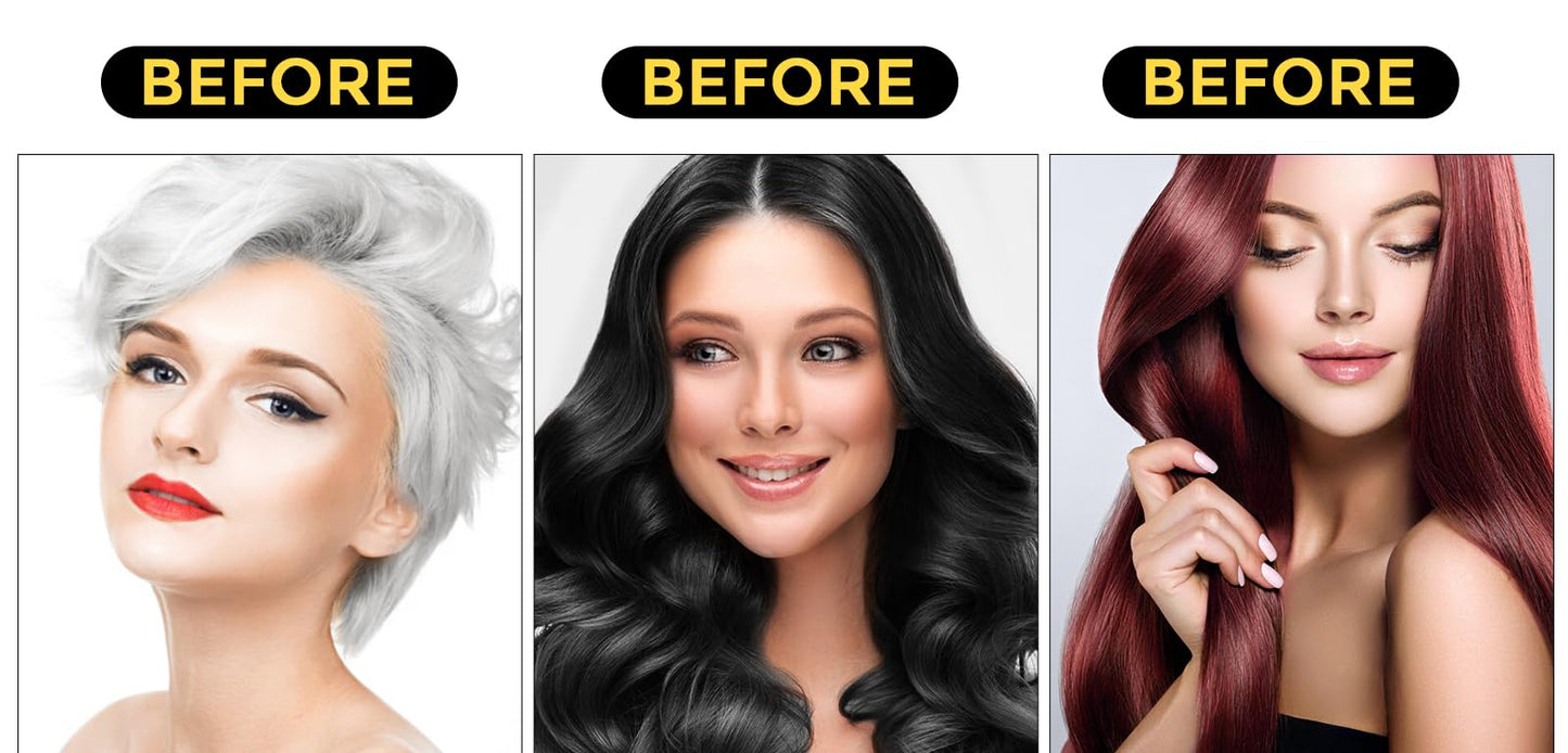 Hair Dye Shampoo 3 in 1 for Gray Hair, Herbal Ingredients Natural Shampoo Hair Dye for Women Men