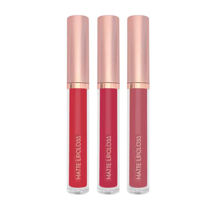 3Pcs Lip gloss Collection Makeup Set, Shiny Smooth Soft Liquid Lip Glosses Lip Stain