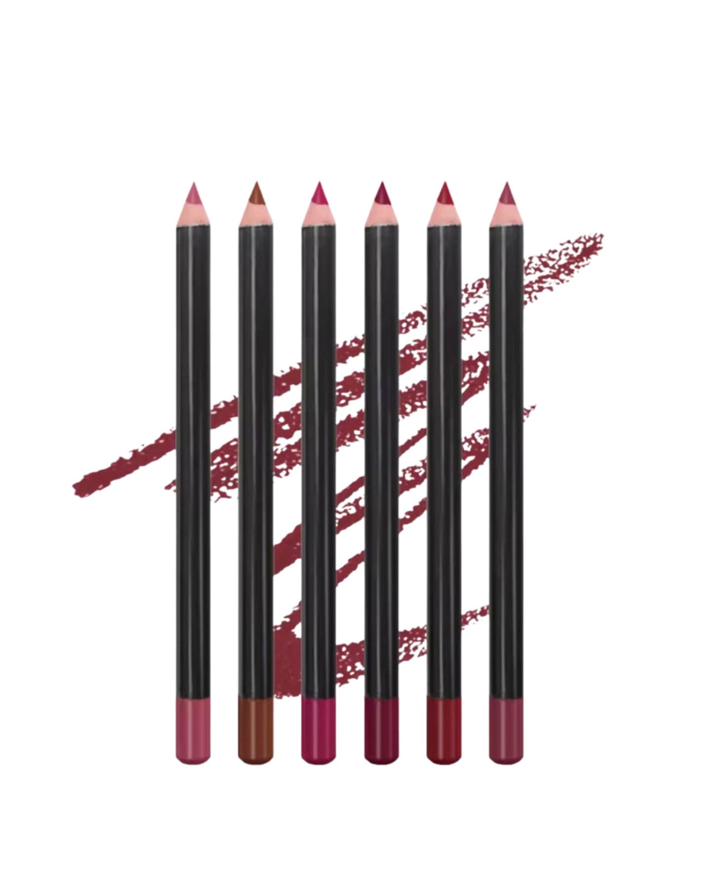 6pc Professional Matte Lip Liner Set, Long-Lasting, Smudge-Proof, Precision Application