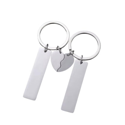 Heart Couple Keychain Set For Him And Her In Black Rose Gold and Silver Romantic Keychain For Couples Birthday Gift