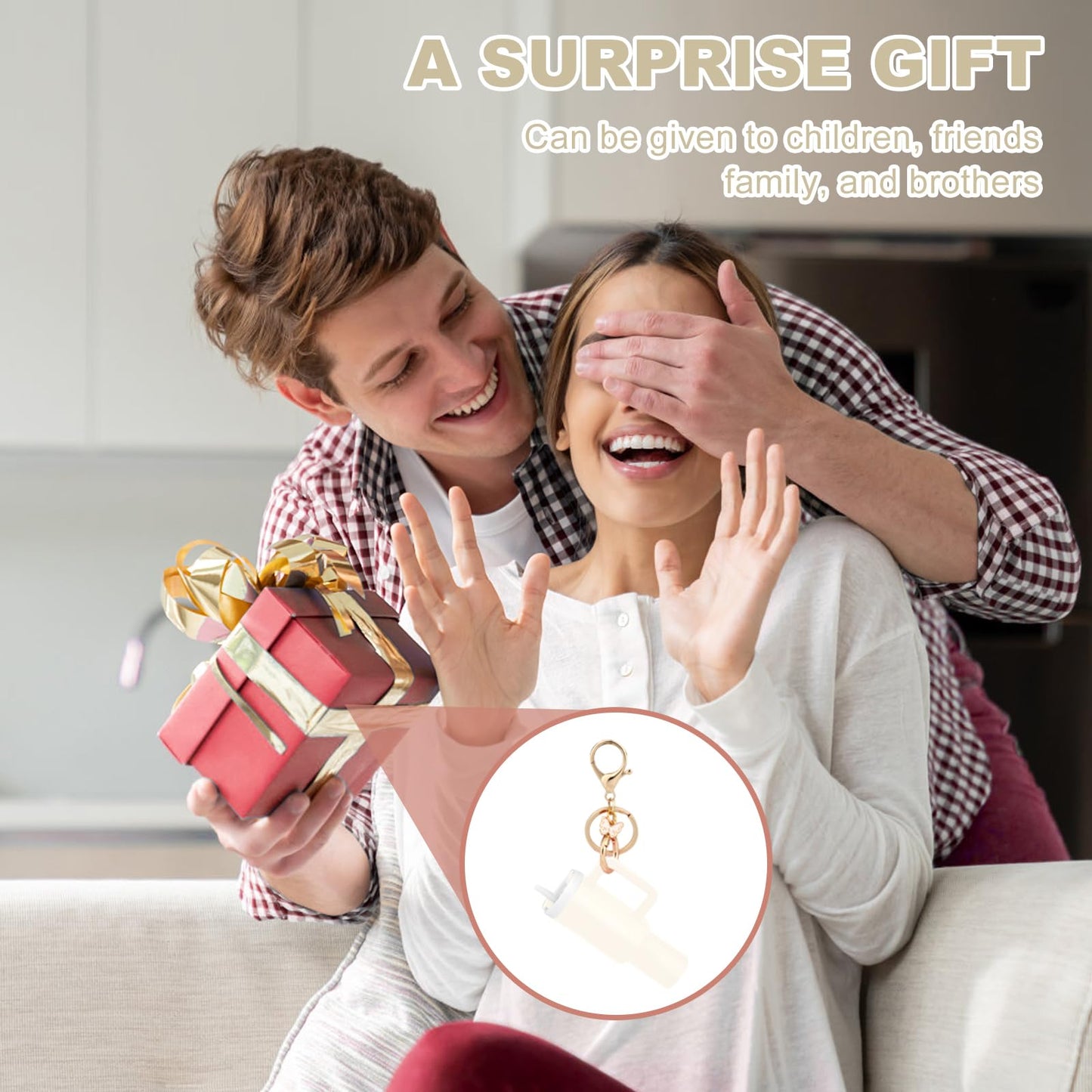 Mini cup tumbler keychain Stanley cup keychain suitable for backpacks, women's wallet accessories coins lipstick lip balm